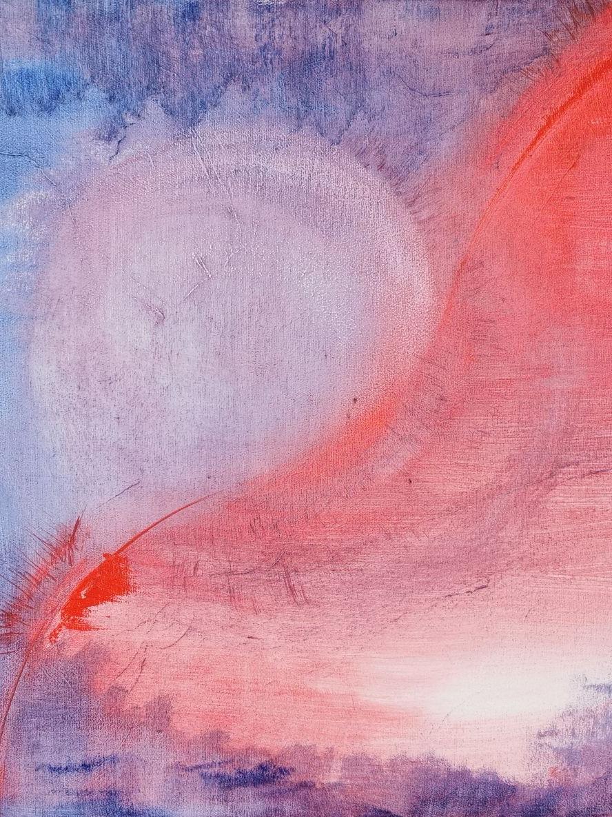 "Blutmond" 5/2024 50x50cm Ölfarbe auf Leinwand 