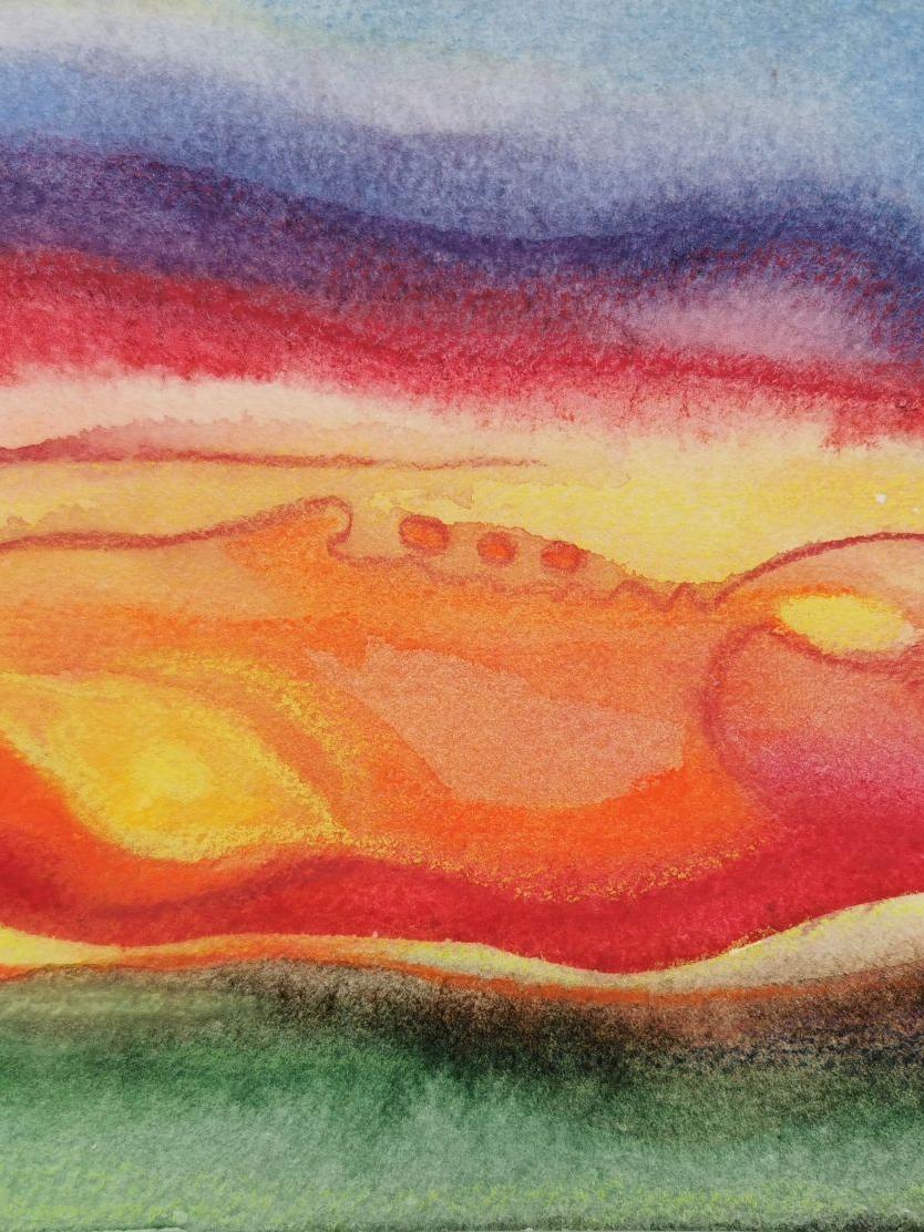 "Lebensraum 9" 5/2022, 12 x 17 cm, Aquarell auf Papier