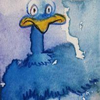 "Strauß" 12/2025, 7,5 x 5cm, Aquarell auf Papier